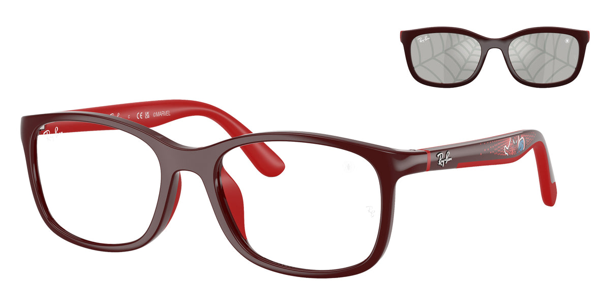 Ray-Ban RB9644S Ray-Ban MARVEL����- Spiderman 7233AI 46 - Dark Red/Rubber Red / Gray Tampo Triangles Silver #id:rj9644s7233ai_s:100105
