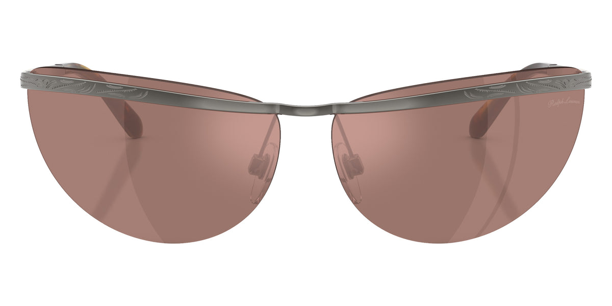 RALPH LAUREN RL7097 94716G 68 - Shiny Dark Gunmetal / Brown Mirrored Silver Int Violet #id:rl709794716g_s:106100