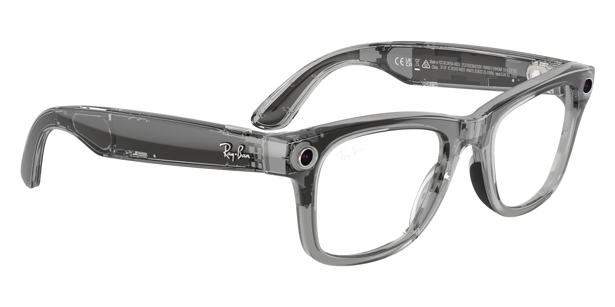 Ray-Ban META Wayfarer Gen 2 RW4012 6840MF 50 - Transparent Gray #id:rw40126840mf_s:100125