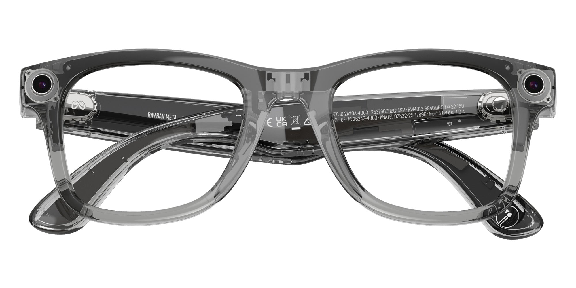 Ray-Ban META Wayfarer Gen 2 RW4012 6840MF 50 - Transparent Gray #id:rw40126840mf_s:100140