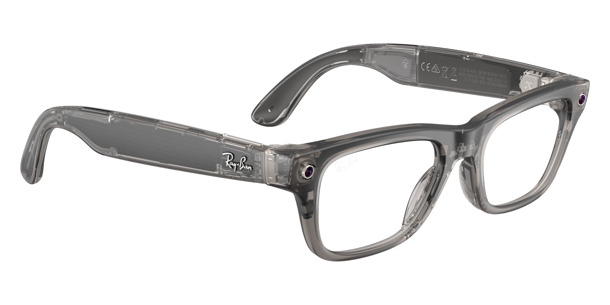 Ray-Ban META Blayzer Gen 2 RW7001 8529 50 - Transparent Ice Gray #id:rw70018529_s:108120