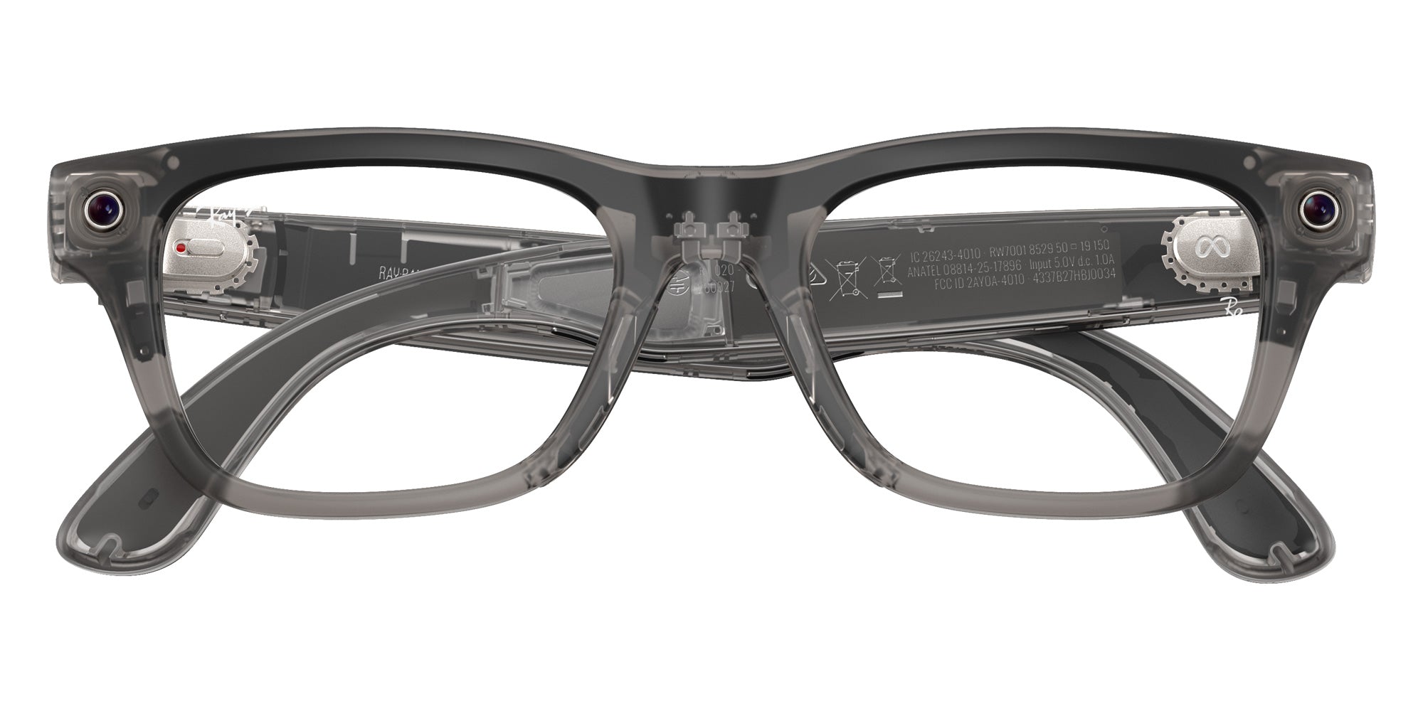 Ray-Ban META Blayzer Gen 2 RW7001 8529 50 - Transparent Ice Gray #id:rw70018529_s:108125