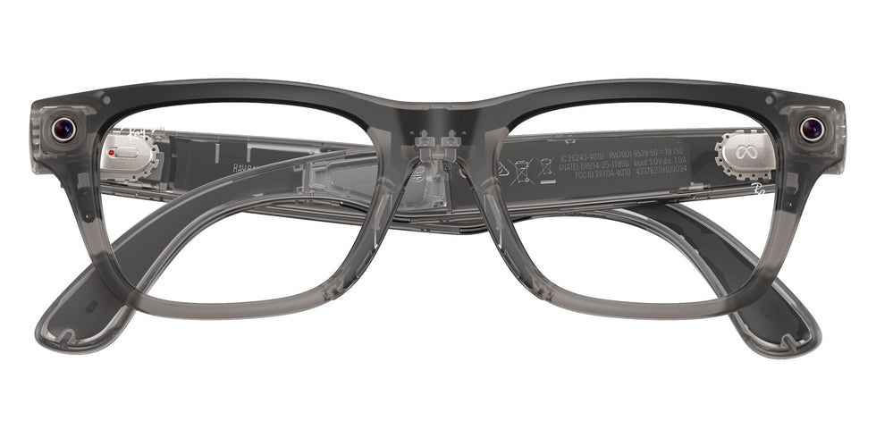 Ray-Ban META Blayzer Gen 2 RW7001 8529 50 - Transparent Ice Gray #id:rw70018529_s:108125