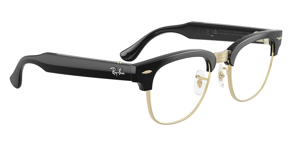 Ray-Ban META Audio Clubmaster RW7004 601/1M 51 - Black / Clear/Green Graphite Transitions #id:rw70046011m_s:100130
