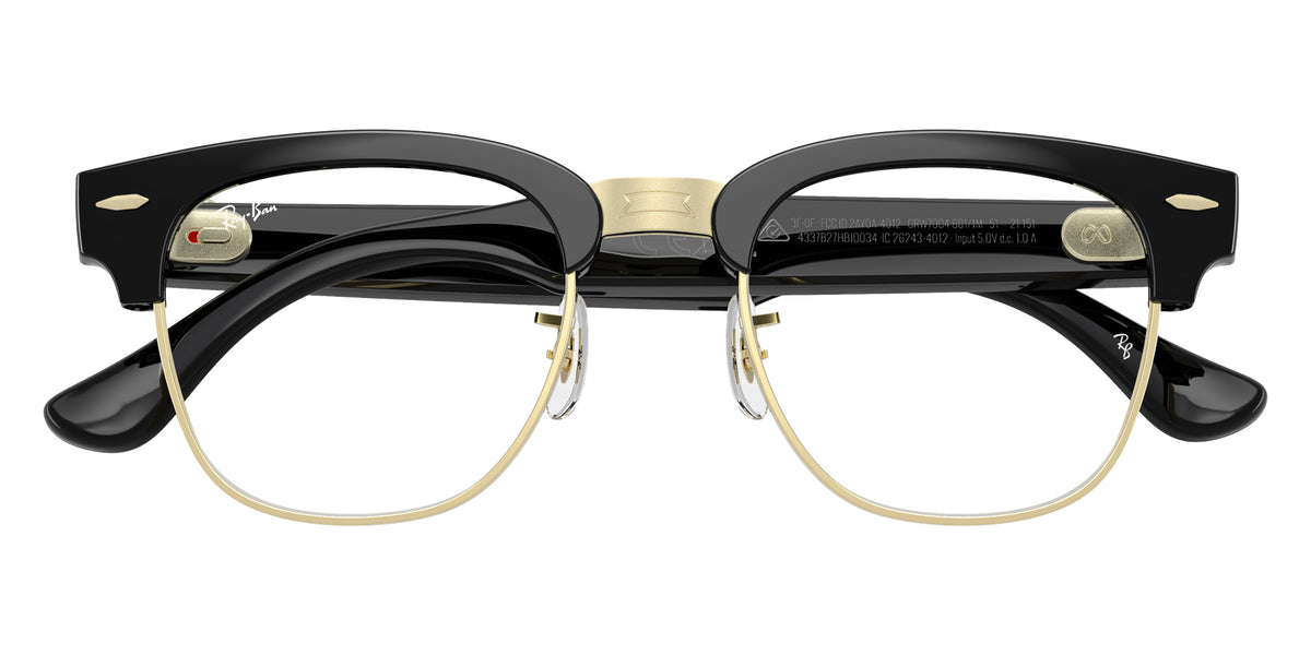 Ray-Ban META Audio Clubmaster RW7004 601/1M 51 - Black / Clear/Green Graphite Transitions #id:rw70046011m_s:100140