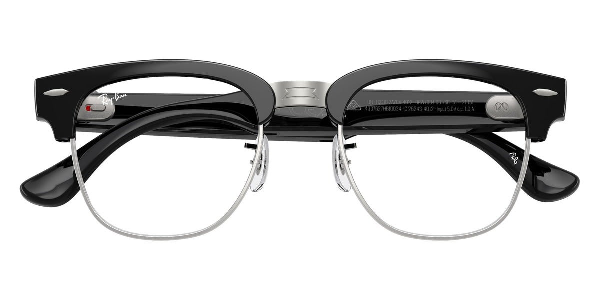 Ray-Ban META Audio Clubmaster RW7004 601/SB 51 - Black / Clear Blue-Violet Light Filter #id:rw7004601sb_s:104125