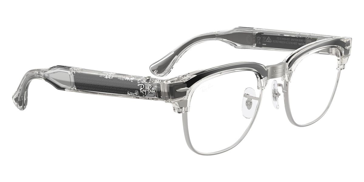 Ray-Ban META Audio Clubmaster RW7004V 8548 51 - Transparent Iron Gray #id:rw7004v8548_s:106120