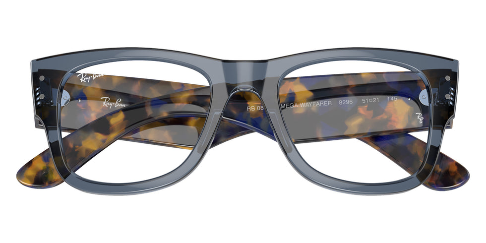 Ray-Ban RB0840V Mega Wayfarer 8296 51 - Transparent Dark Blue #id:rx0840v8296_s:102125