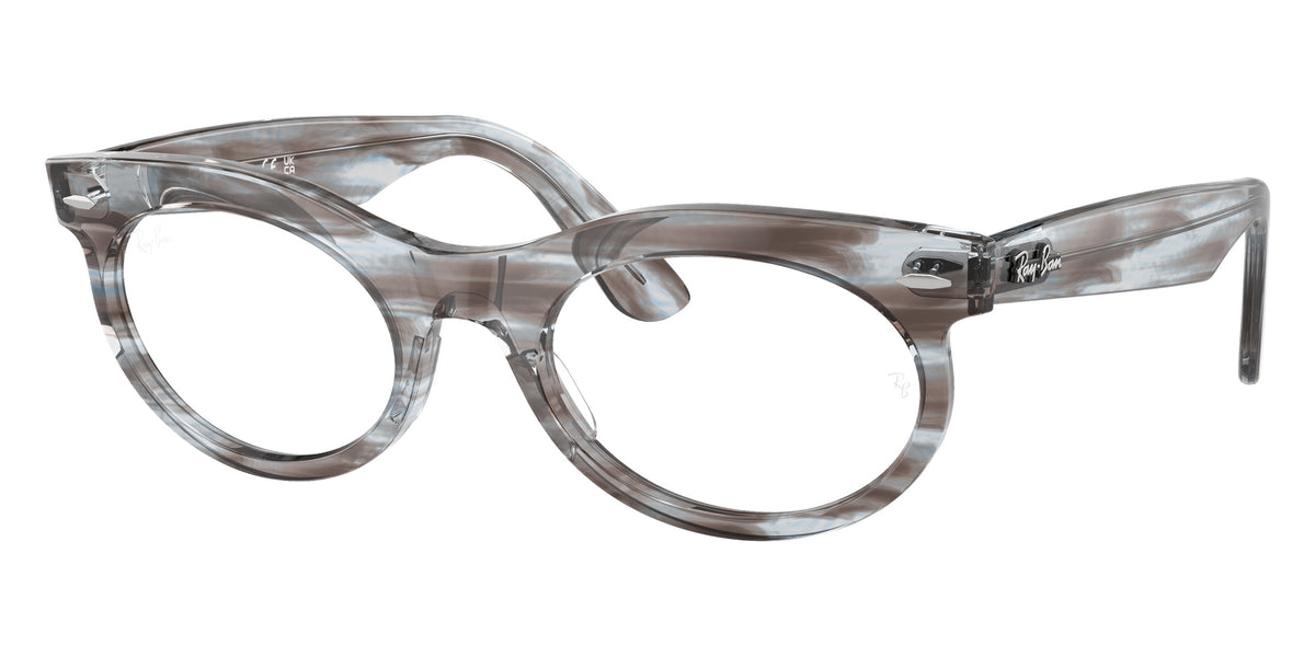 Ray-Ban RB2242V Wayfarer Oval 8361 53 - Striped Transparent Blue #id:rx2242v8361_s:100105
