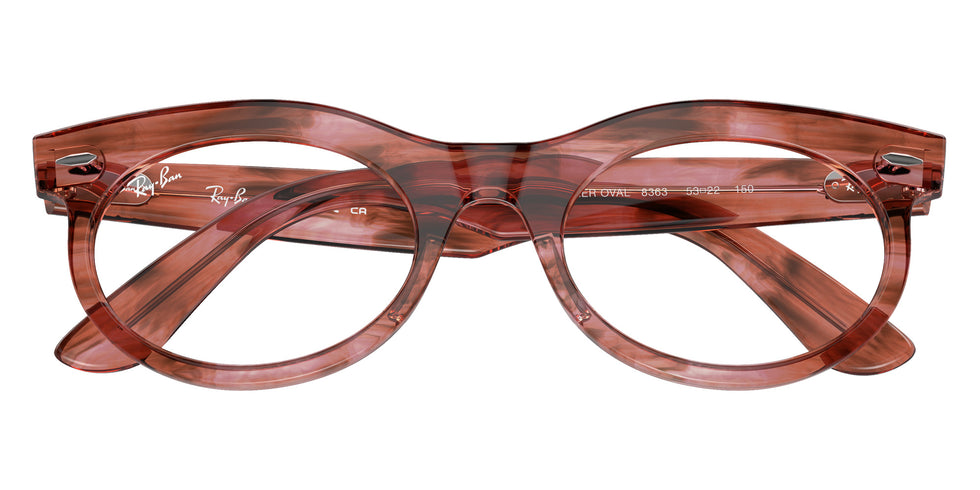 Ray-Ban RB2242V Wayfarer Oval 8363 53 - Striped Transparent Pink #id:rx2242v8363_s:100125