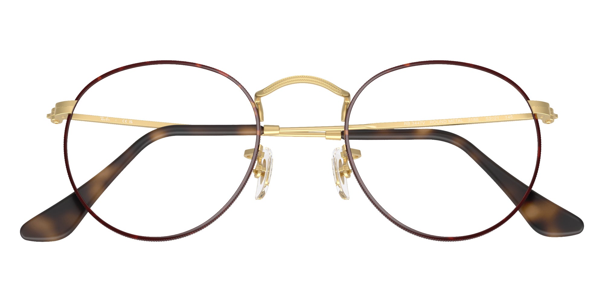 Ray-Ban RB3447V Round Metal 3188 50 - Matte Havana on Matte Arista Gold #id:rx3447v3188_s:102125