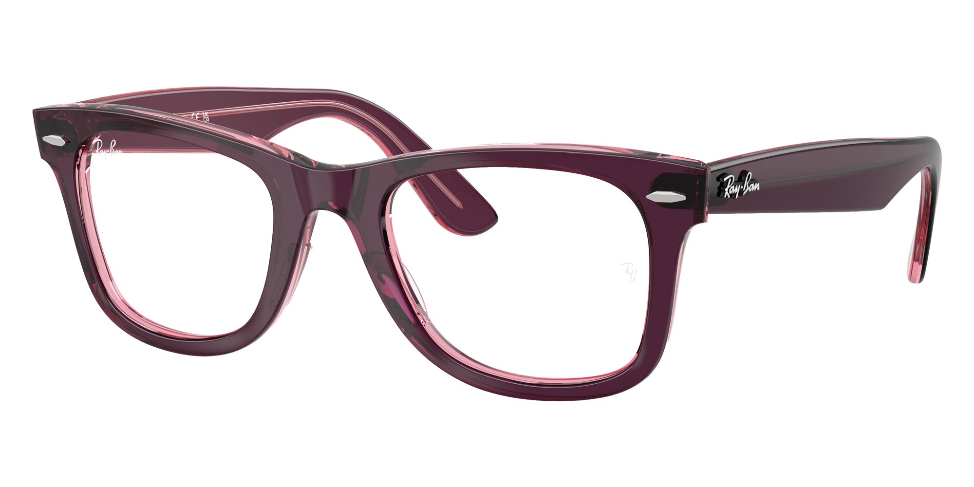 Ray-Ban RB4340V Wayfarer Ease 8364 50 - Violet on Transparent Pink #id:rx4340v8364_s:102105