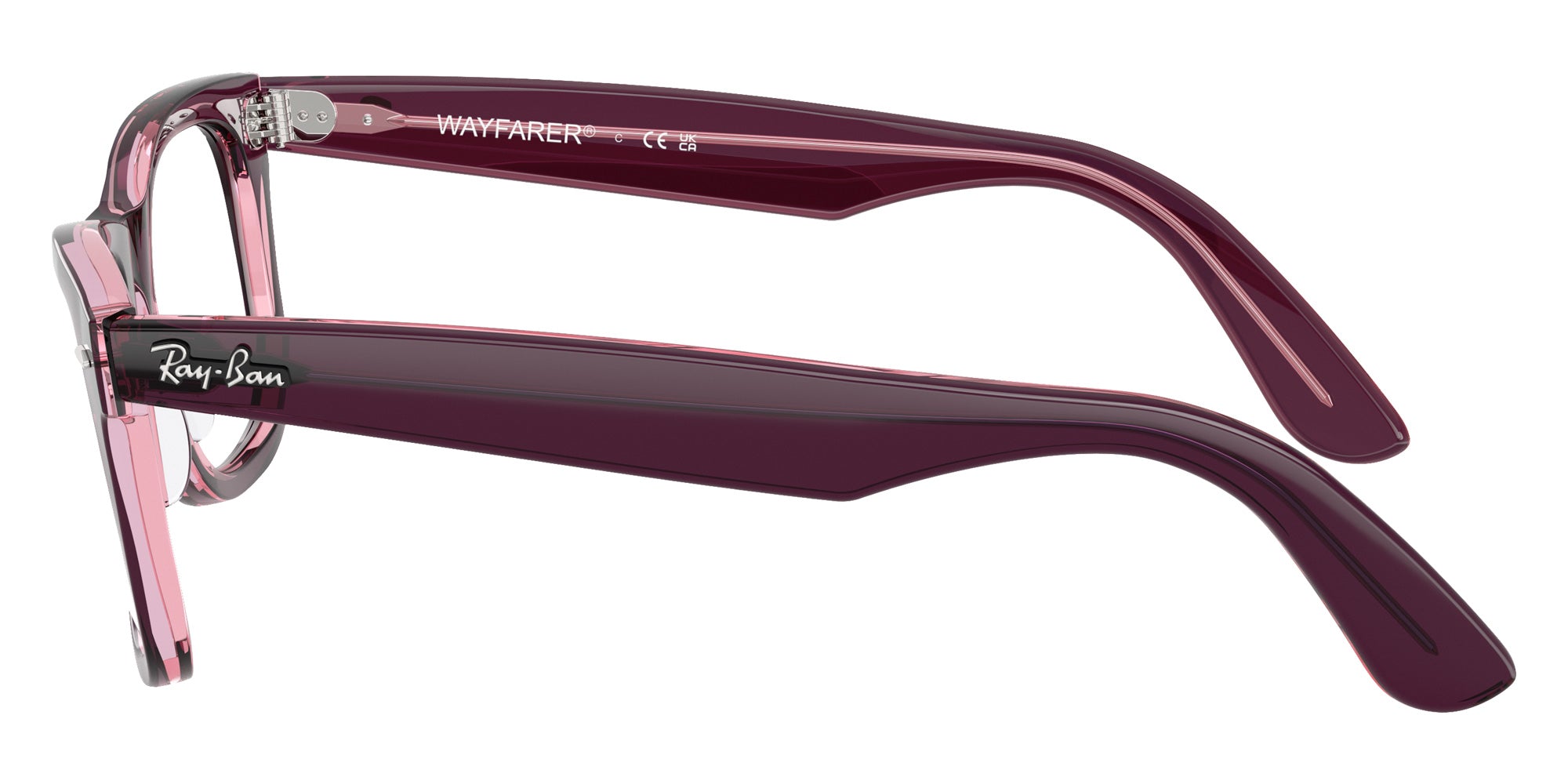 Ray-Ban RB4340V Wayfarer Ease 8364 50 - Violet on Transparent Pink #id:rx4340v8364_s:102110