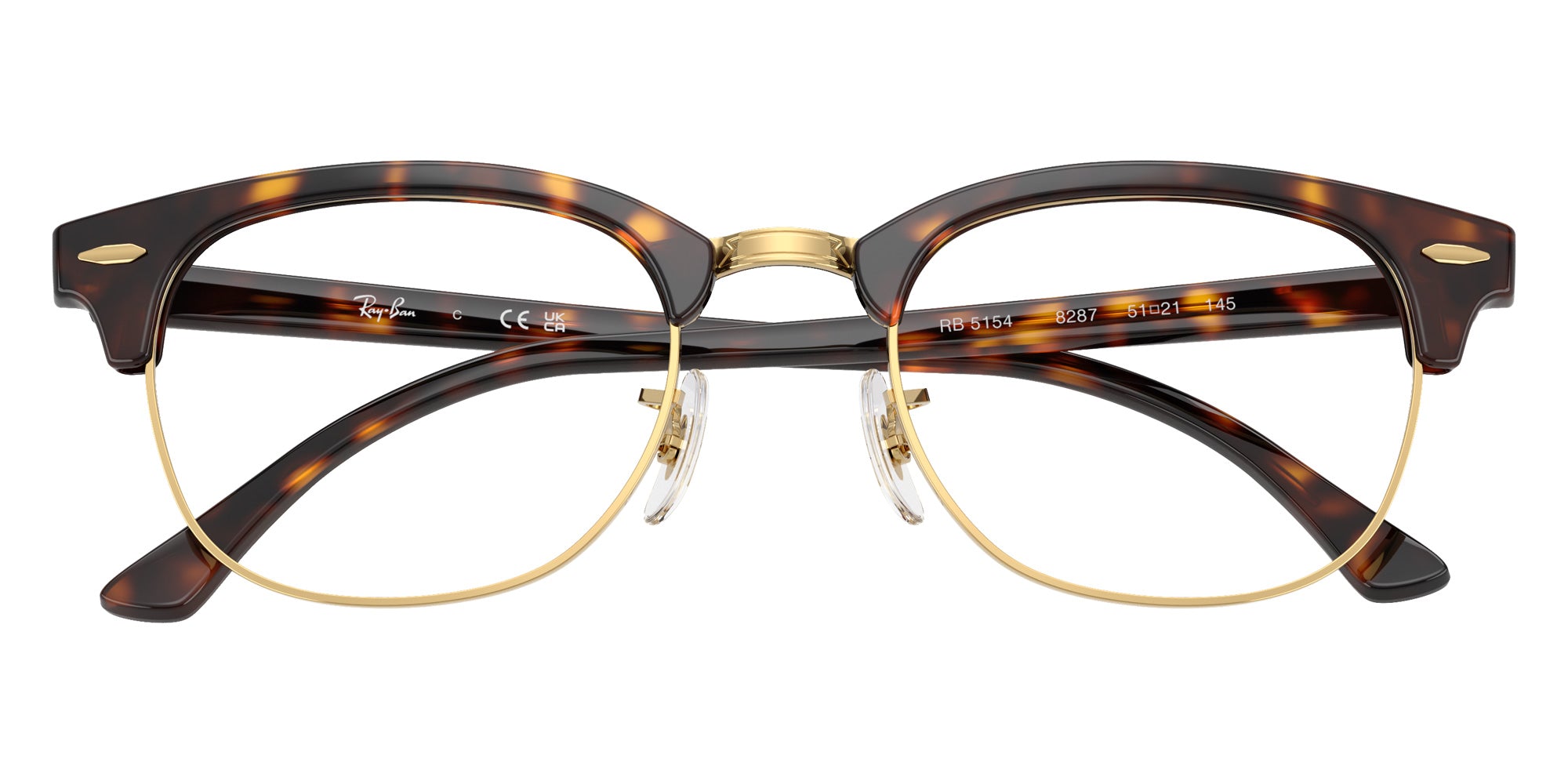 Ray-Ban RB5154 Clubmaster 8287 49 - Havana & Gold #id:rx51548287_s:108125