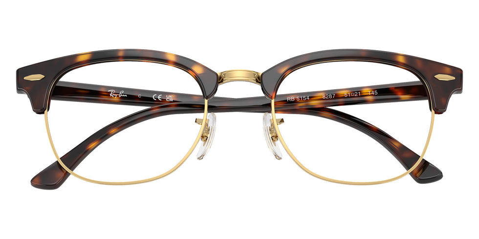 Ray-Ban RB5154 Clubmaster 8287 49 - Havana & Gold #id:rx51548287_s:108125