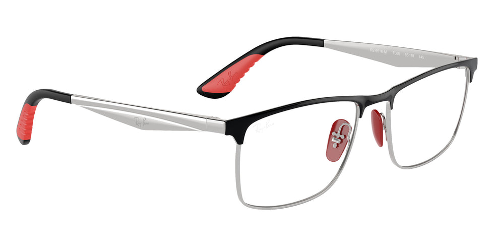 Ray-Ban RB6516M Scuderia Ferrari F060 55 - Black on Silver #id:rx6516mf060_s:100120