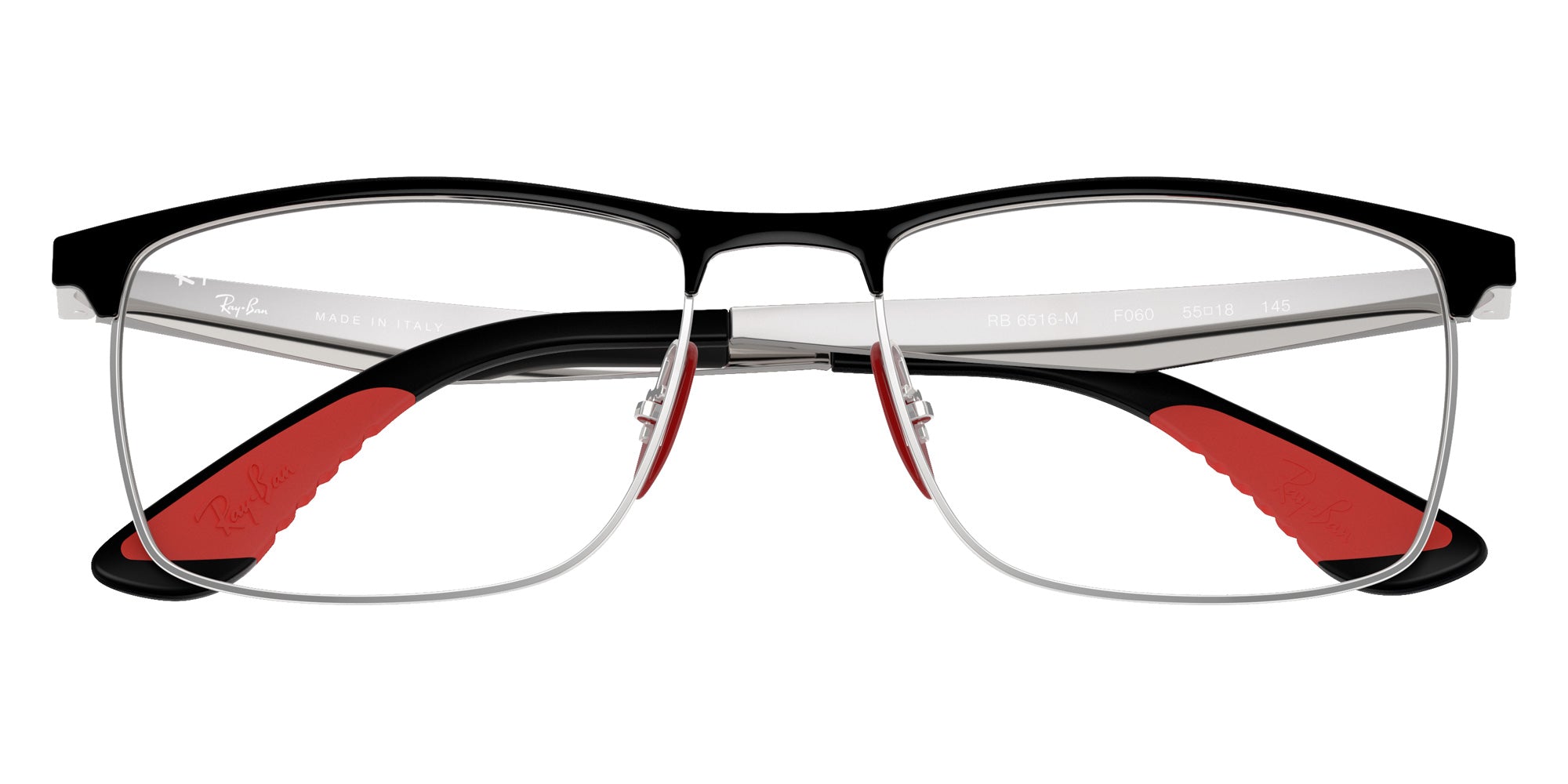 Ray-Ban RB6516M Scuderia Ferrari F060 55 - Black on Silver #id:rx6516mf060_s:100125