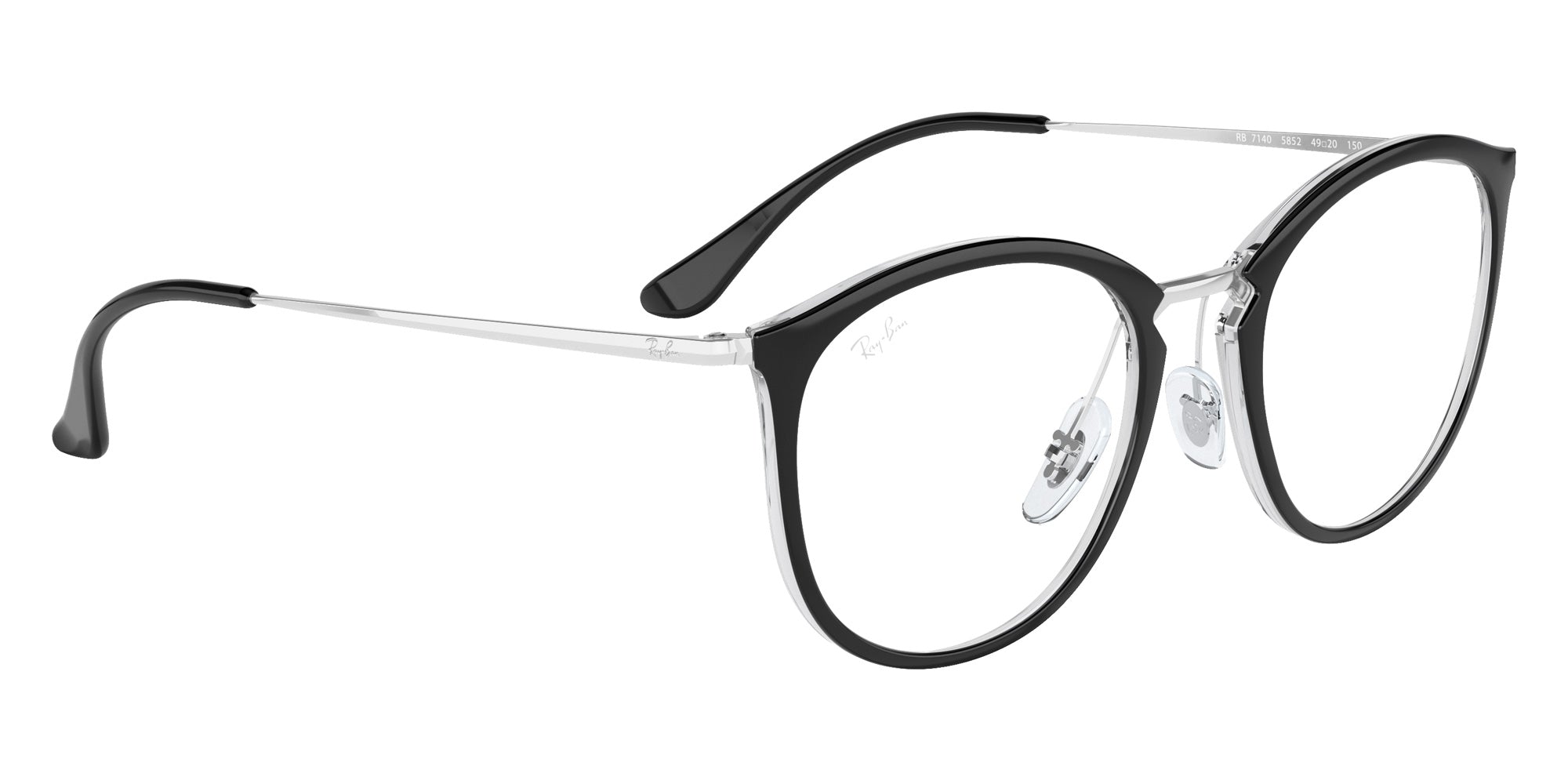 Ray-Ban RB7140 5852 51 - Black On Transparent #id:rx71405852_s:100120