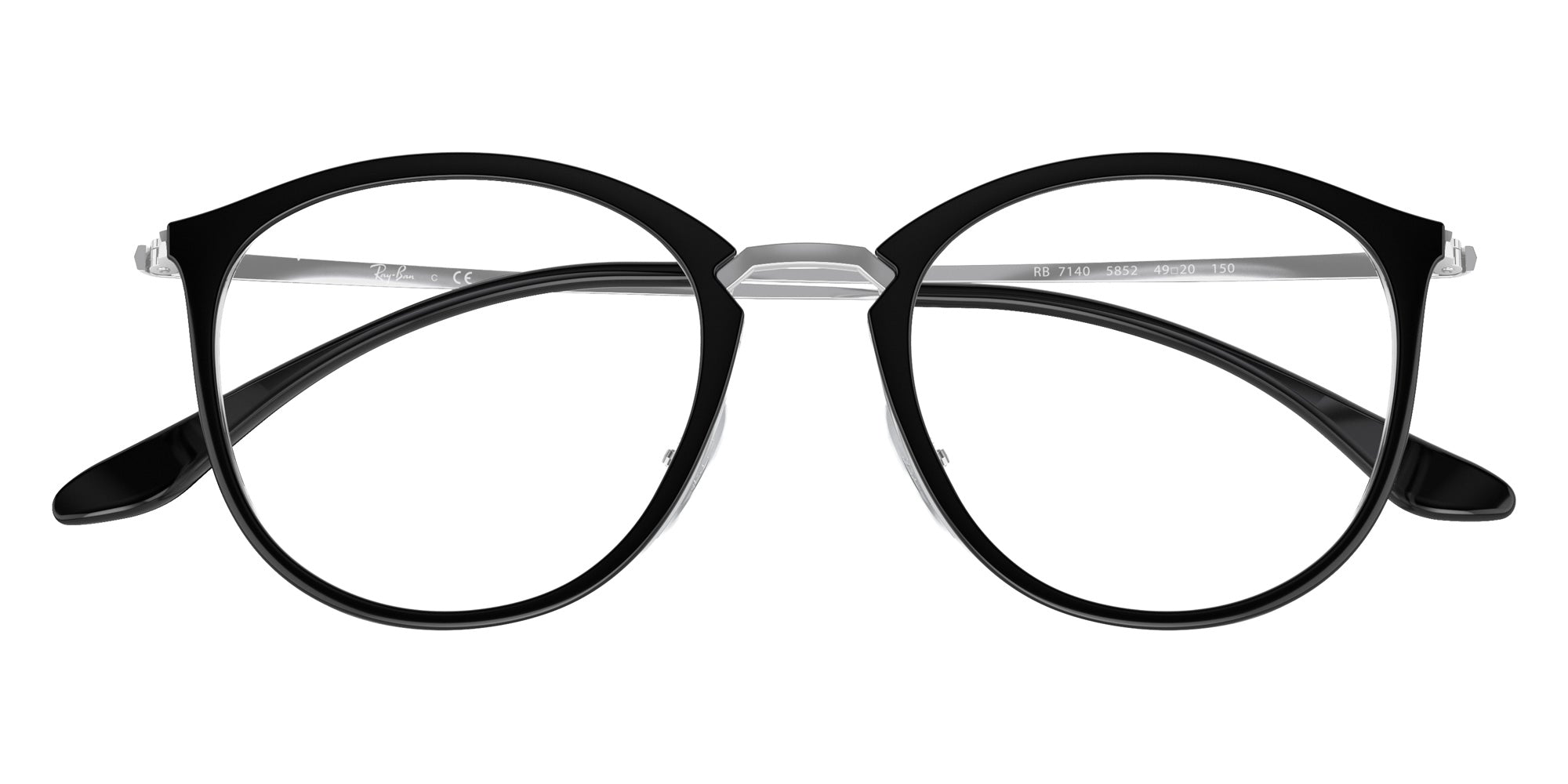 Ray-Ban RB7140 5852 51 - Black On Transparent #id:rx71405852_s:100125