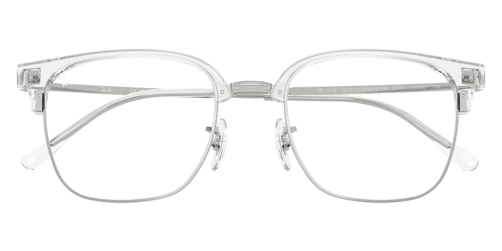 Ray-Ban RB7216 New Clubmaster 2001 51 - Transparent on Silver #id:rx72162001_s:100125