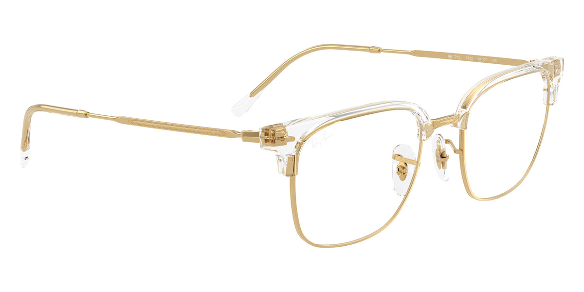 Ray-Ban RB7216 New Clubmaster 5762 51 - Transparent on Gold #id:rx72165762_s:100120