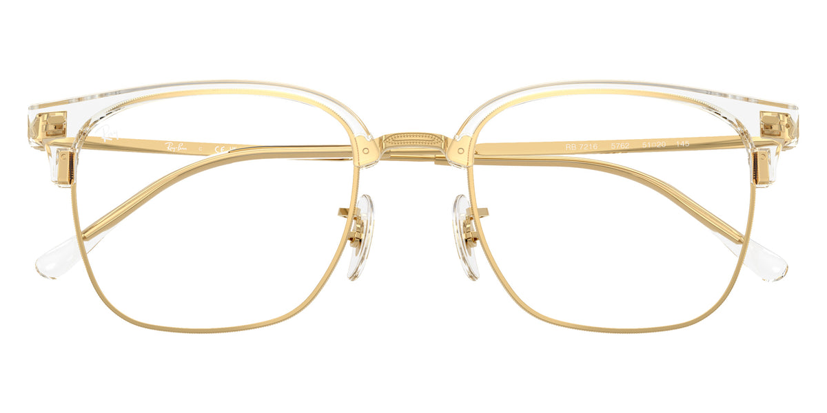 Ray-Ban RB7216 New Clubmaster 5762 51 - Transparent on Gold #id:rx72165762_s:100125