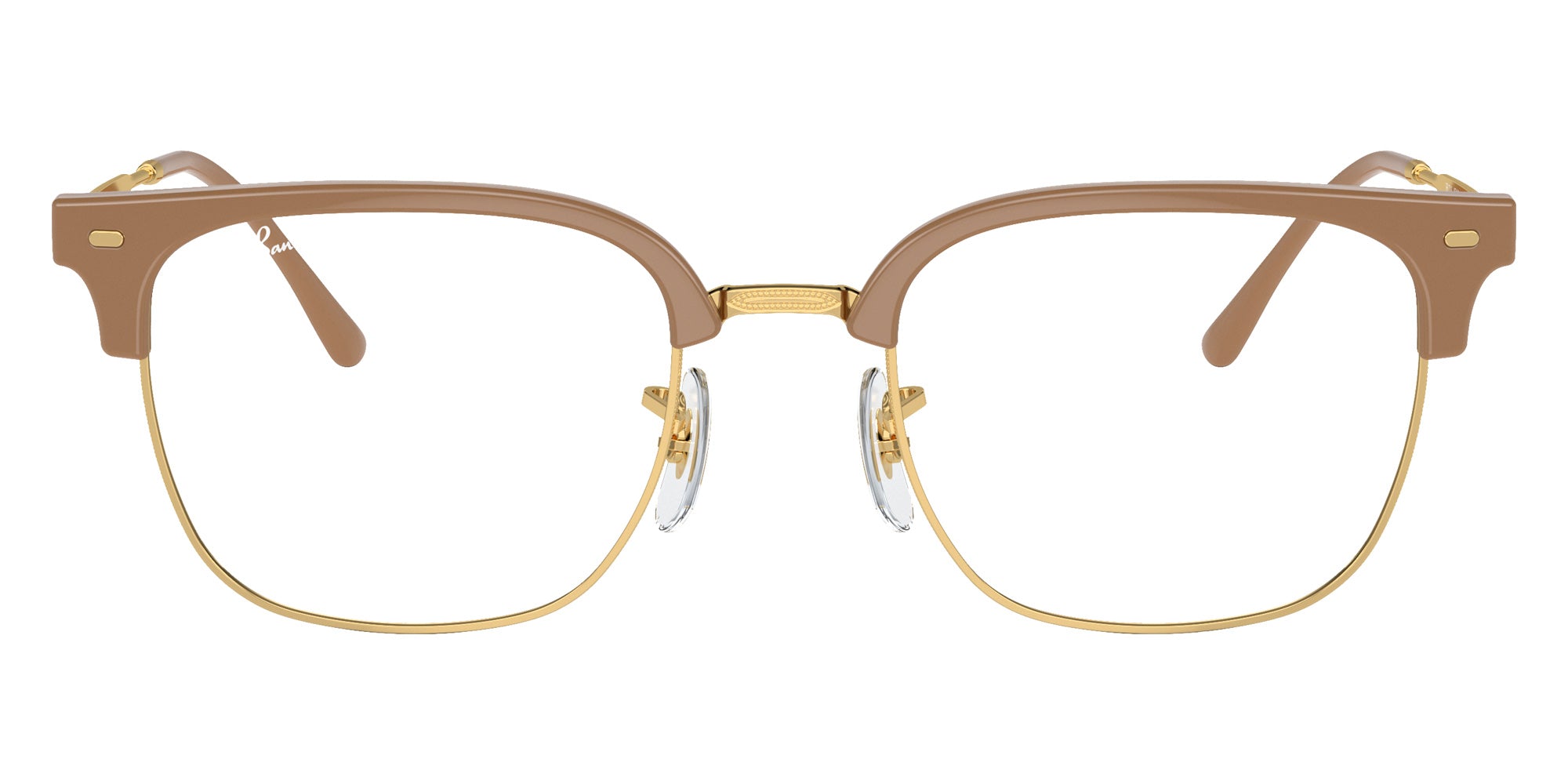 Ray-Ban RB7216 New Clubmaster 8342 51 - Beige on Gold #id:rx72168342_s:100100
