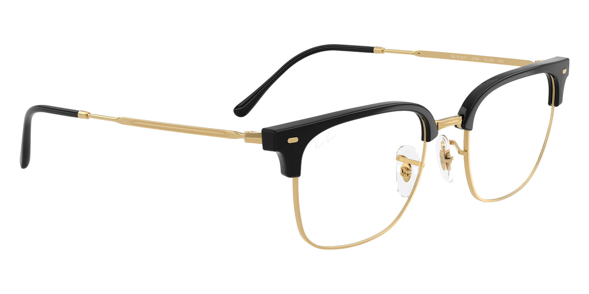 Ray-Ban RB7216F New Clubmaster 5784 53 - Black on Gold #id:rx7216f5784_s:100120