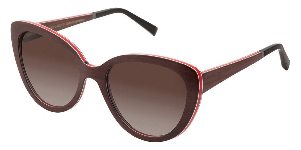 Gold & Wood GAW SABAH 03 55 - Brown Tanganyika/Coral Bolivar / Polarized Gray Gradient