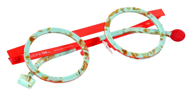Sabine Be Be Gipsy 514 43 - Turquoise Marbled Matte/Orange Fluorescent Satin #id:sbebegipsy514_s:106100