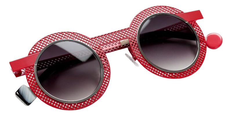 Sabine Be Be Gipsy Hole Sun 503 43 - Red Satin Perforated/Palladium Polished #id:sbebegipsyholesun503_s:108100