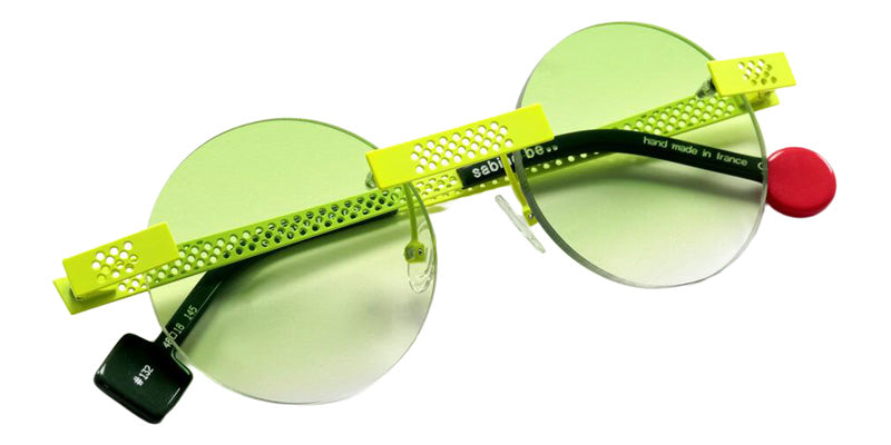 Sabine Be Be Gipsy Pierced Sun 132 48 - Yellow Fluorescent Satin #id:sbebegipsypiercedsun132_s:102100