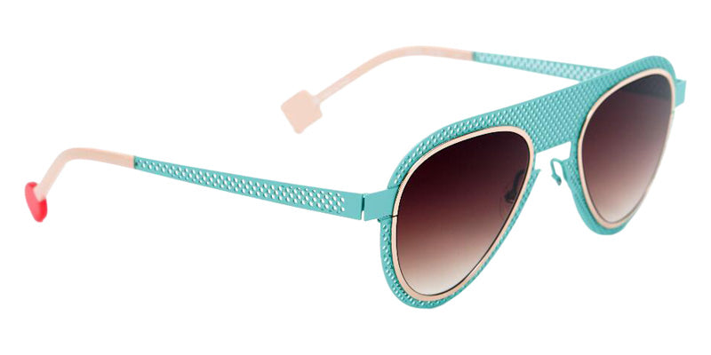 Sabine Be Be Legend Hole Sun 507 51 - Turquoise Satin Perforated/Or Rose Polished #id:sbebelegendholesun507_s:104105