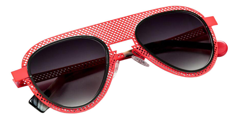 Sabine Be Be Legend Hole Sun 508 51 - Orange Fluorescent Satin Perforated/Ruthenium Polished #id:sbebelegendholesun508_s:106100