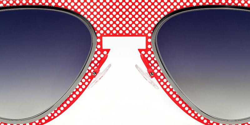 Sabine Be Be Legend Hole Sun 508 51 - Orange Fluorescent Satin Perforated/Ruthenium Polished #id:sbebelegendholesun508_s:106115