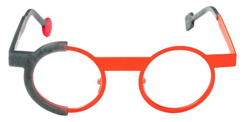 Sabine Be Be Loop 874 43 - Orange Fluorescent Satin/Gray Mouse Marbled Matte #id:sbebeloop874_s:108110