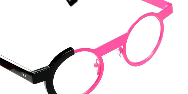 Sabine Be Be Loop 877 43 - Rose Fluorescent Satin/Black Shiny #id:sbebeloop877_s:114115