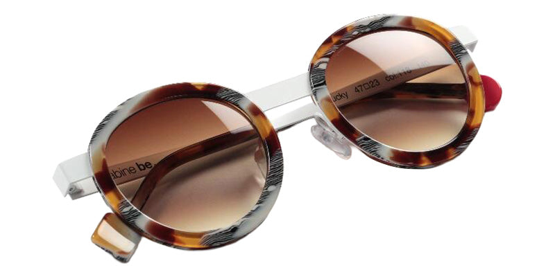 Sabine Be Be Lucky Sun 118_2 47 - Tortoiseshell Vintage Shiny/White Satin #id:sbebeluckysun1182_s:108100