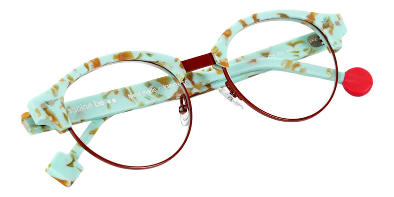 Sabine Be Be Master Pantos 556 51 - Turquoise Marbled Matte/Camel Shiny #id:sbebemasterpantos556_s:100100