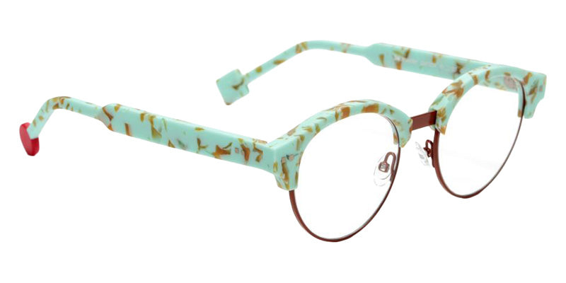 Sabine Be Be Master Pantos 556 51 - Turquoise Marbled Matte/Camel Shiny #id:sbebemasterpantos556_s:100105