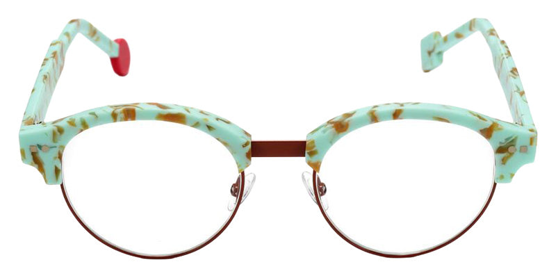 Sabine Be Be Master Pantos 556 51 - Turquoise Marbled Matte/Camel Shiny #id:sbebemasterpantos556_s:100110