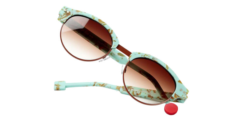 Sabine Be Be Master Pantos Sun 556 51 - Turquoise Marbled Matte/Camel Shiny #id:sbebemasterpantossun556_s:100115