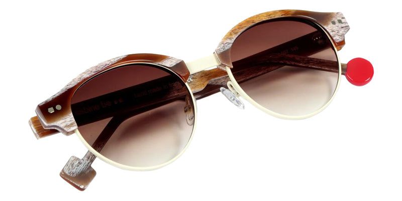 Sabine Be Be Master Pantos Sun 557 51 - Horn Vintage Shiny/Ivory Satin #id:sbebemasterpantossun557_s:102100