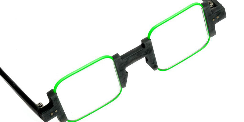 Sabine Be Be Square 578 42 - Gray Mouse Marbled Matte/Green Fluorescent Satin #id:sbebesquare578_s:102115