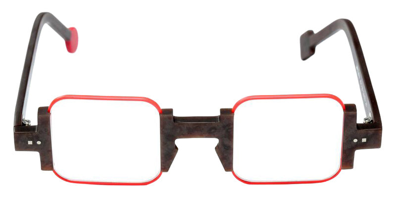 Sabine Be Be Square 579 42 - Brown Marbled Matte/Orange Fluorescent Satin #id:sbebesquare579_s:104110