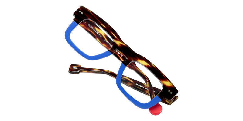 Sabine Be Be Swag Xl 699 46 - Tortoiseshell Veined Dark Shiny/Blue Majorelle Matte #id:sbebeswagxl699_s:102115