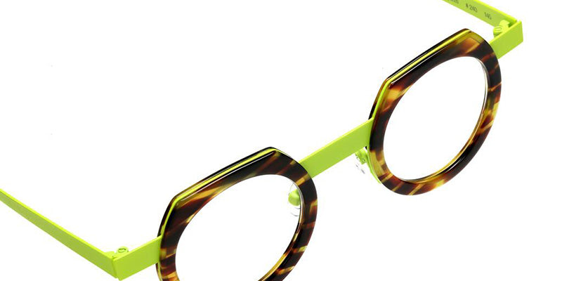 Sabine Be Be Twist 240 42 - Tortoiseshell Veined Dark Shiny/Yellow Fluorescent Satin #id:sbebetwist240_s:100115