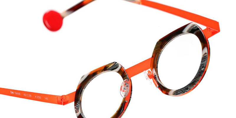 Sabine Be Be Twist 259 42 - Tortoiseshell Vintage Shiny/Orange Fluorescent Satin #id:sbebetwist259_s:104115