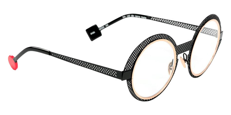 Sabine Be Be Val De Loire Hole 656 50 - Black Shiny Perforated/Or Rose Polished #id:sbebevaldeloirehole656_s:100105
