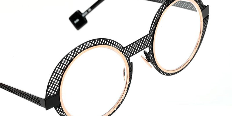Sabine Be Be Val De Loire Hole 656 50 - Black Shiny Perforated/Or Rose Polished #id:sbebevaldeloirehole656_s:100115